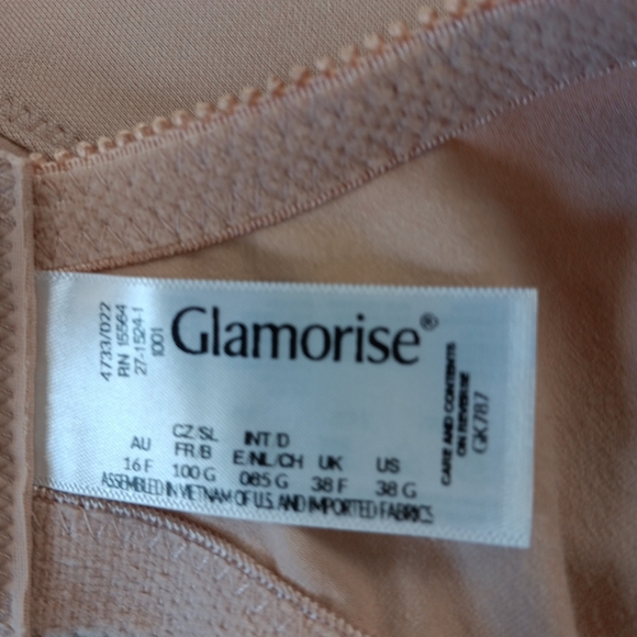 Glamorise Bra Magic Lift 38G Cotton Lined Style 1001  NWOT BEIGE - Picture 6 of 6
